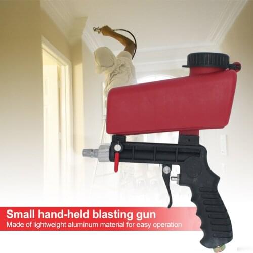 Portable Pneumatic Rust Blasting Handheld Sanding Gravity Sandblasting Spray Gun Sand Removal Blasting Power Machine Hand Tool