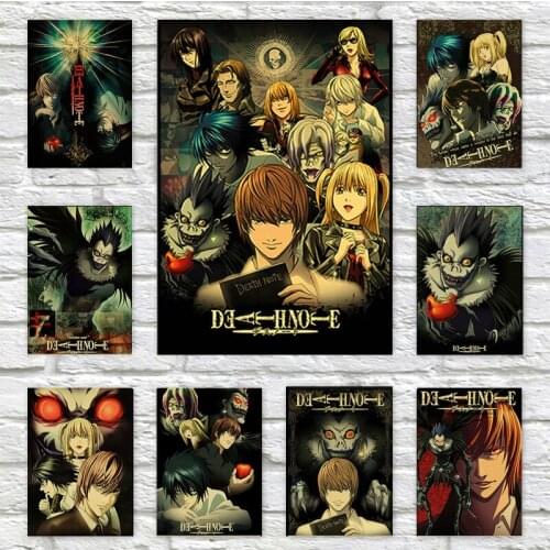 DEATH NOTE Classic Anime Posters And Prints Japanese Animation Canvas Painting HD Figure Wall Art Pictures Bar Home Decoration