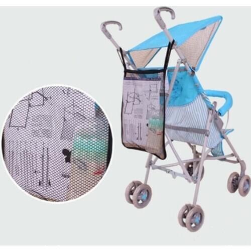 Practical Baby Trolley Net Mesh Bottle Diaper Storage Hanging Pouch Organizer Bag Holder Pocket Infant Stroller Accessories