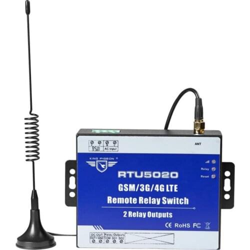 Wireless Relay Switch 3G SMS Remote Controller with 2 Relay Outputs for Street Light Automation Control RTU5020