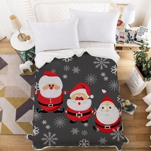 Christmas Series Design Blanket 3D Creative Pattern Design Blanket Soft Bedroom Decor Bed Gift For Kids