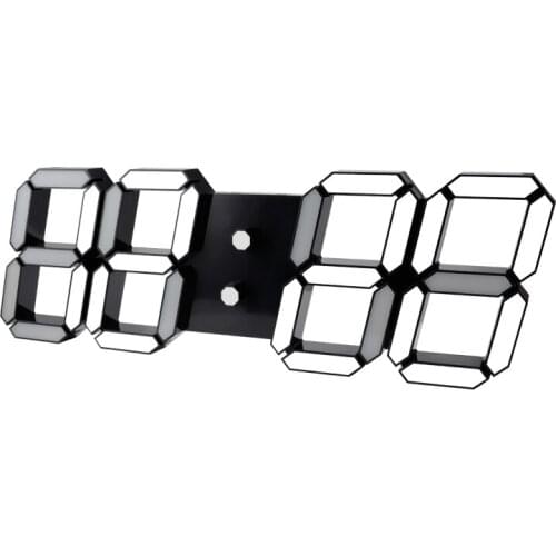 Ready to Ship 3D LED mute luminous wall clock with thermometer countdown alarm function perpetual calendar clock