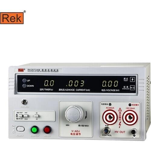 RK2672CM Pressure Tester AC 100mA DC 20mA 5KV Voltage Tester, Breakdown Protection