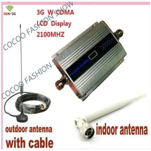 ZQTMAX 3G Signal Booster 2100 UMTS Mobile Phone Celular Signal Amplifier wcdma repeater with 10M Suction cup antenna