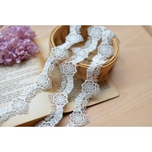 3.3cm width (15yards/lot)Ivory White +Light Gold Venise LaceTrim with high quality for garment accessories or wedding