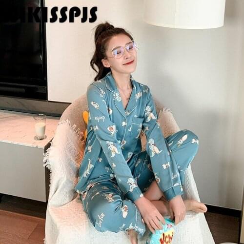Spring and Autumn Pajamas for Women Sweet and Lovely Womens Home Clothes Pajamas for Teen Girls Lounge Wear Lounge Set