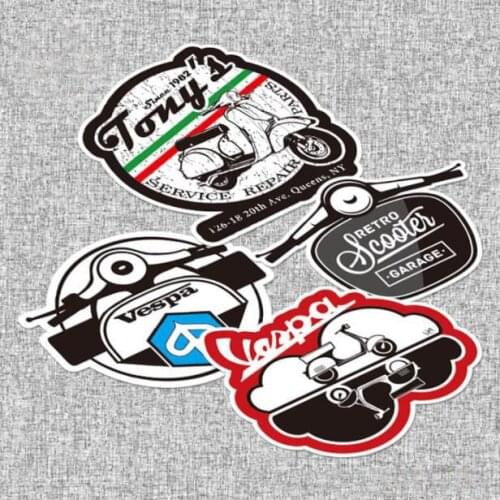 Retro Vespa Scooter Stickers Reflective Motorcycle Sticker Vinyl Decals Racing For PIAGGIO VESPA Motorbike Car Styling