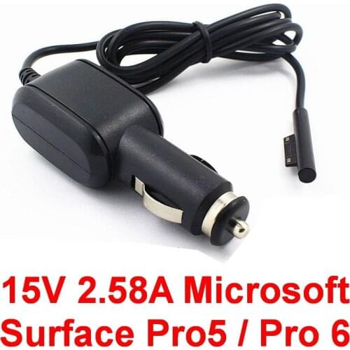 1pcs High Quality 15V 2.58A Pro5 Car Power Supply Adapter Laptop Cable Charging Charger for Microsoft Surface Pro 5 Pro 6
