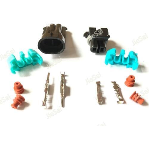 1.5 Series Automotive Connector 2 Pin Temperature Sensor Plug Motorcycle 12162000 12052641 For Buick Lacrosse Excelle GL8