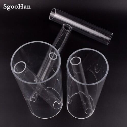 1 piece OD50mm and 2 piece OD110mm, length 20cm Acrylic pipe and 2 pieces 50mm and 1 piece 110mm white PVC end cap