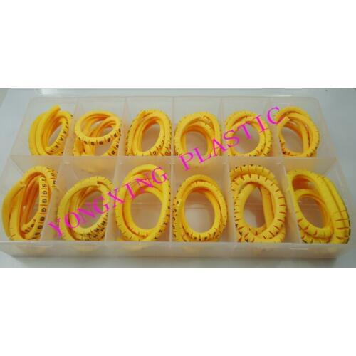 1200pcs/box cable marker EC-0 1.0mm2 ABCDEFGHIJ+- 12 different letter and digital mark cable