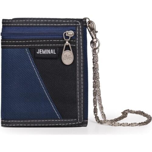 2020 Mens Canvas Wallet Credit Card Holder Key Bag Anti-theft Chain Multifunction Purse Change Pocket