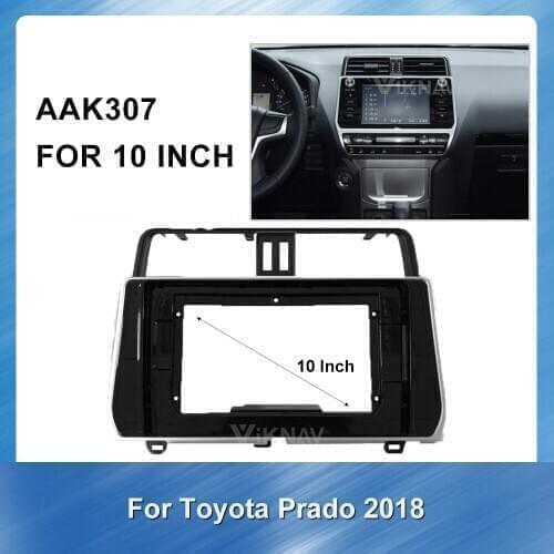 2DIN Car Stereo DVD Radio Fascia For Toyota PRADO 2018 Audio Player Panel Adapter Frame Dash Mount Installation Kit
