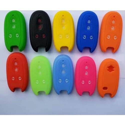 4Button Smart Remote FOB Key Protect Holder For Suzuki Wagon R Alto Spacia Silicon Keyless Holder Cover 100pcs