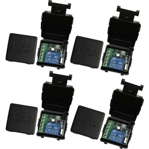 4pcs/set Remote Control Switch DC 12V 11Gang Remote Relay Module Contact access control lock system wireless switch smart home