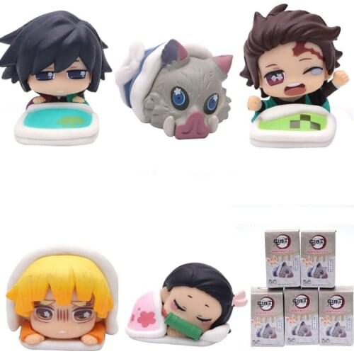 Anime Demon Slayer: Kimetsu no Yaiba Characters 5pcs/set Cute Figure Collectible Models Toys