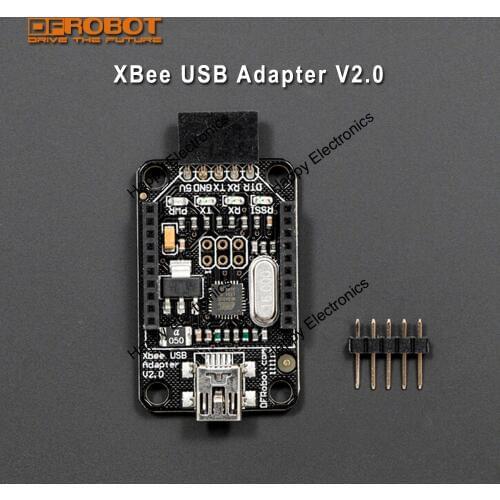 DFRobot XBee USB Adapter V2.0, ATmega8U2 USB to TTL compatible with all XBee, Bluetooth Bee, ZigBee, WPM wireless Programming