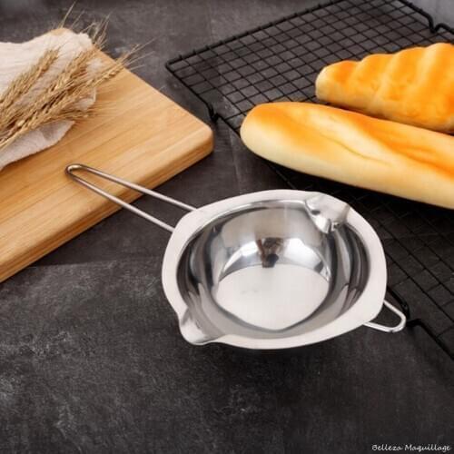 Non-stick Long Handle Wax Melting Pot Stainless Steel Pot DIY Scented Candle Soap Chocolate Milk Bowl Butter Soap Tool
