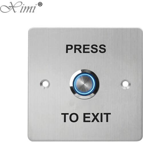 304 Stainless Steel Door Open Button Door Release Button Automatic Door Access Push Button With Led