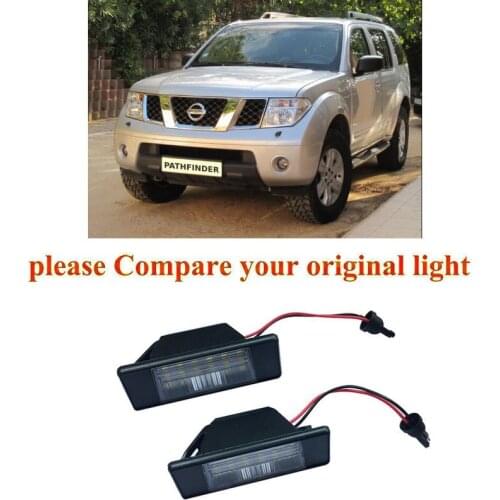 2pc Car Accessories Special Car License Plate Light Lamp For nissan PATHFINDER R51 02/2005-08/2010 canbus error free