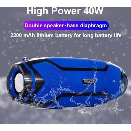 High Power 40W Wireless Speakers Portable Outdoor Column Stereo Subwoofer For Bluetooth PC Computer Boom box Audio Center Radio