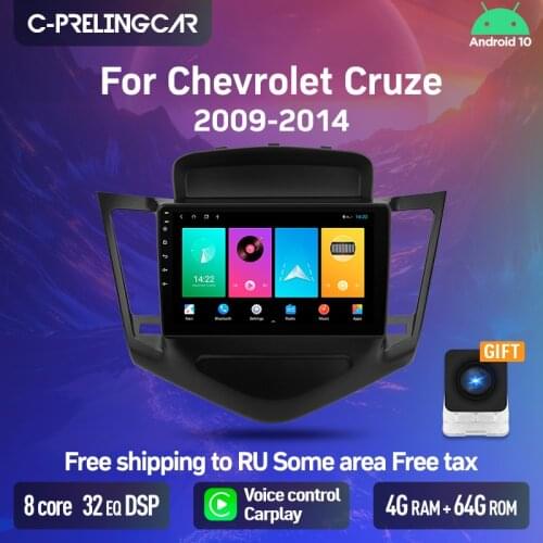 C-prelingcar radio stereo android 10.0 player video 1 2 Din DVR for Chevrolet CRUZE 2009-2014 navigation Multimedia player
