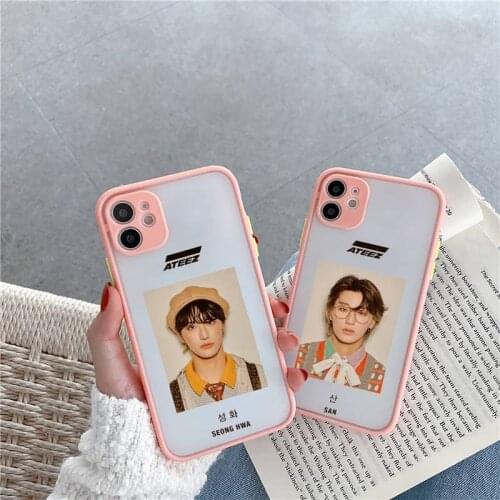Ateez Kpop song mingi Phone Case Matte Transparent for iPhone 7 8 11 12 s mini pro X XS XR MAX Plus cover funda