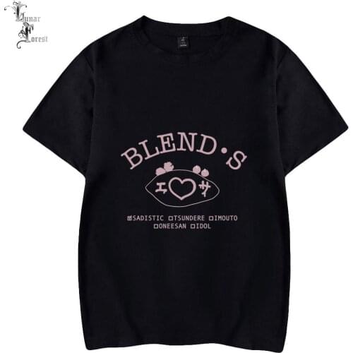 Blend S Printing T-shirt Summer Fashion Round Neck Short Sleeve Popular Japanese Anime Streetwear Plus Size