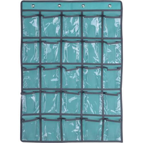 25 Clear Pockets Classroom Pocket Chart For Teacher Cell Phones Holder Door Hanging Calculator Organizer #917