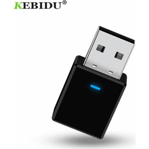 KEBIDU USB Bluetooth AUX Audio Adapter Mini Bluetooth 5.0 Receiver Transmitter 3.5mm Jack For TV PC Car Kit Wireless Adapter