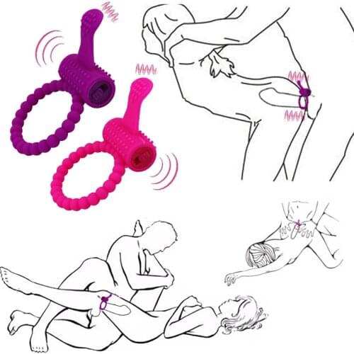 Penis Rings Clit Stimulation Tongue Vibrator Adult Sex Toys For Men Couples Delay Ejaculation Male Masturbator Prostate Massage