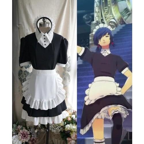 Cosplay legend Persona 3: Dancing Moon Night Cosplay Costume Women Maid Suit Custom Made H001