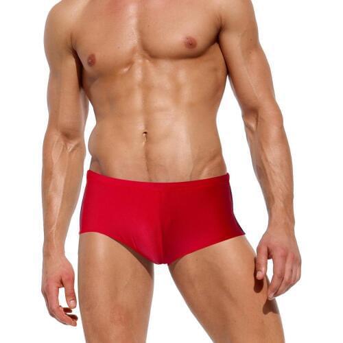 Mens Swim Shorts Beach Swimwear Swimming Trunks Underwear solid Boxer shorts Quick-drying breathable beach shorts swim trunks