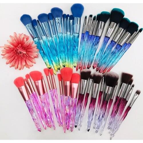 Makeup brush sets 10pcs/lot makeup brushes false eyelashes tools makeup brush organizer beauty makeup accessories beauty tools