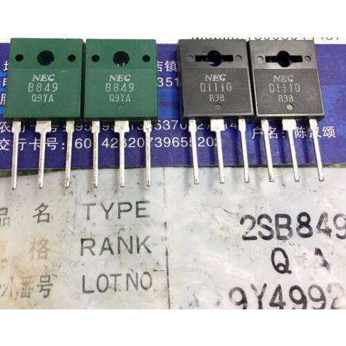 Free Shipping 10Pairs 2SB849 B849 + 2SD1110 D1110 TO-3P Silicon PNP and NPN Power Transistor