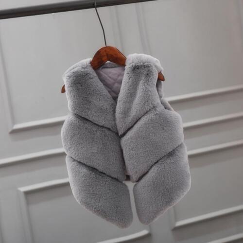 Wholesale Winter Fashion Warm Children Faux Fur Vest Imitation Rabbit Fur Coat Thicker Modis Kids Clothing Vest Jacket Y1896