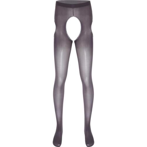 Lingerie Pantyhose Stockings for Sexy Gay Mens Erotic Hollow Out Stretchy Tights Leggings Lace Trimming Hosiery Underwear