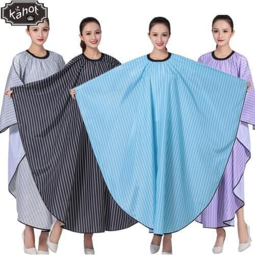 Salon Professional Hair Styling Cape,Adult Upscale Retro Fashion Stripe Waterproof Hairdresser Wai Cloth Barber Gown