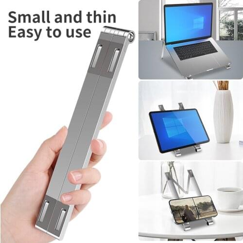 Germinfung Adjustable Portable Laptop Holder,Ergonomic Aluminum Folding Portable Laptop Stand,Suitable for 10-15 inch laptops