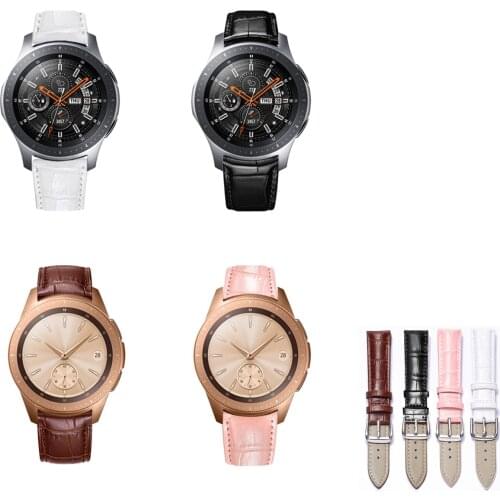 Leather Watch Band Strap for Samsung Galaxy Watch3 41mm 45mm Active 2 Wristband for Watch 42mm 46mm Active3 41mm S3 S4 strap