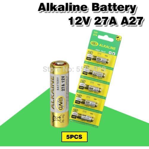 5pcs 12V 27A Alkaline Battery G27A MN27 MS27 GP27A A27 L828 V27GA ALK27A A27BP K27A VR27 R27A For Doorbell alarm remote control