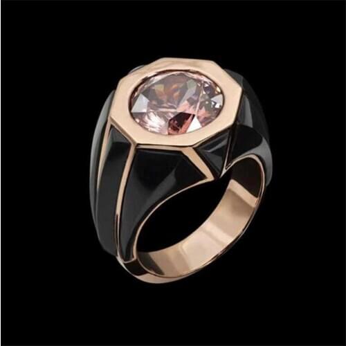 Wedding Jewelry Drop Luxury Water Engagement Morganite Silver Color Band Gift Ring