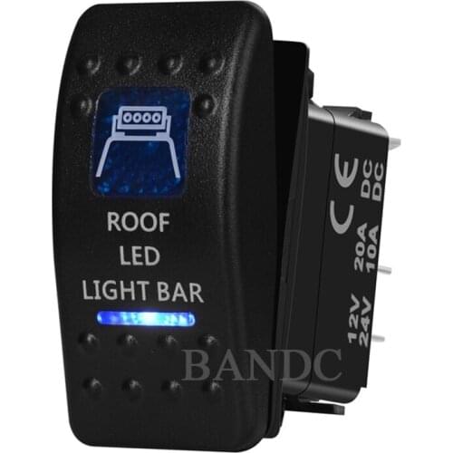 Car Boat ROOF LED LIGHT BAR Rocker Switch 5P On-Off Dual Blue Led Lamp for ARB Carling Narva 4x4 Style, Car Interior Parts