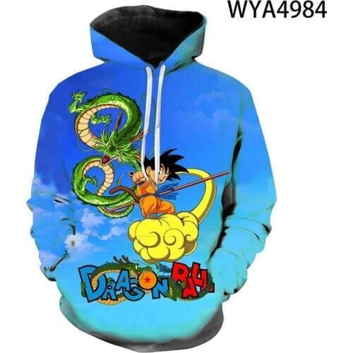Spring And Fall Hoodies Fashion Anime Dragon Men Women Children DBZ 3D Print Sweatshirts Pullover Boy Girl Kids Streetwear Coat