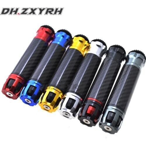 Universal Motorcycle Carbon 7/8'' 22mm Motorcross Aluminum Handle Bar Grip Protector Handlebar For Honda Suzuki BMW Yamaha