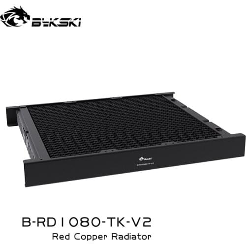 Bykski Black Water Cooling 1080mm Copper 46mm Thick Radiator,G1/4 Thread 360mmx3 For Computer Water Cooling Build,B-RD1080-TK-V2