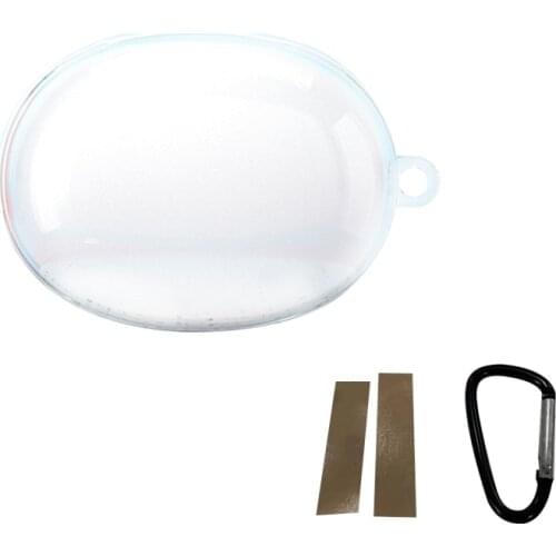 K92F Protective Dustproof Transparent TPU Case Cover Compatible with-realme Buds Air 2 Neo Earbud Charging Case with Keychain