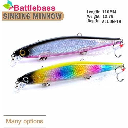 1PC 11CM 13.7g Swimbaits Fish Fishing lure sinking Floating Wobblers Hard bait Crankbait Minnow Lure for pike Fishing tackle