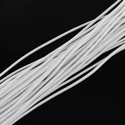 2.5mm Elastic Cord with Fibre Outside and Rubber Inside Black DIY Jewelry Findings About 80m/bundle