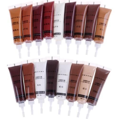 2PCS Wood Furniture Refinishing Paste Wood Floor Scratch Fast Remover Repair Paint 17 Colors Wax For Furniture 20g